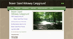 Desktop Screenshot of beaverislandhideawaycampground.com